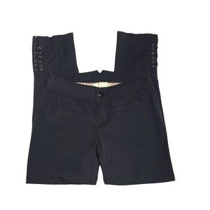 🌻3/$20 Elevenses black cropped pants with lace up leg size 2